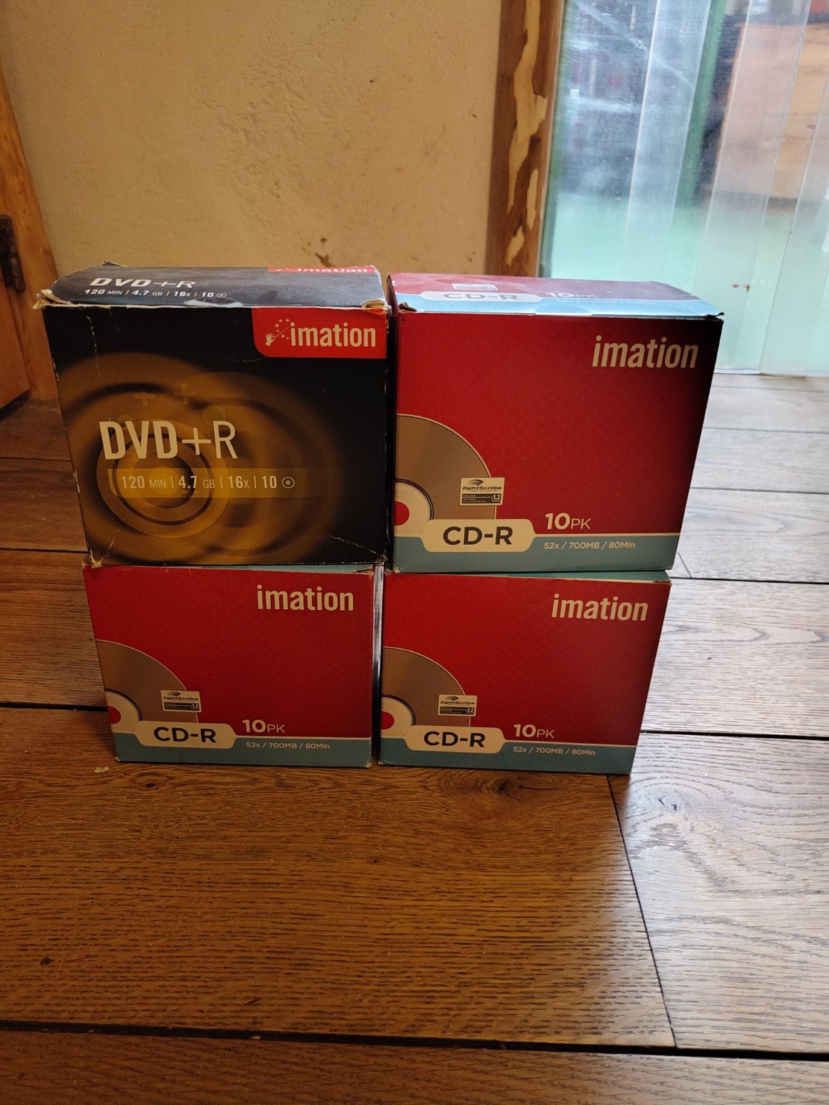 4 volle doosjes ongebruikte, lege dvd en cd-tjes, Ophalen, Op spindel, Nieuw, Dvd