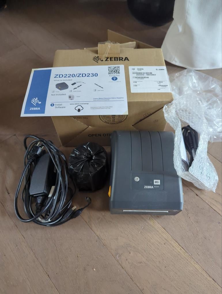 Zebra ZD220 Direct Thermische Labelprinter, Computers en Software, Printers, Zo goed als nieuw, Printer, Thermo-printer, Zwart-en-wit printen