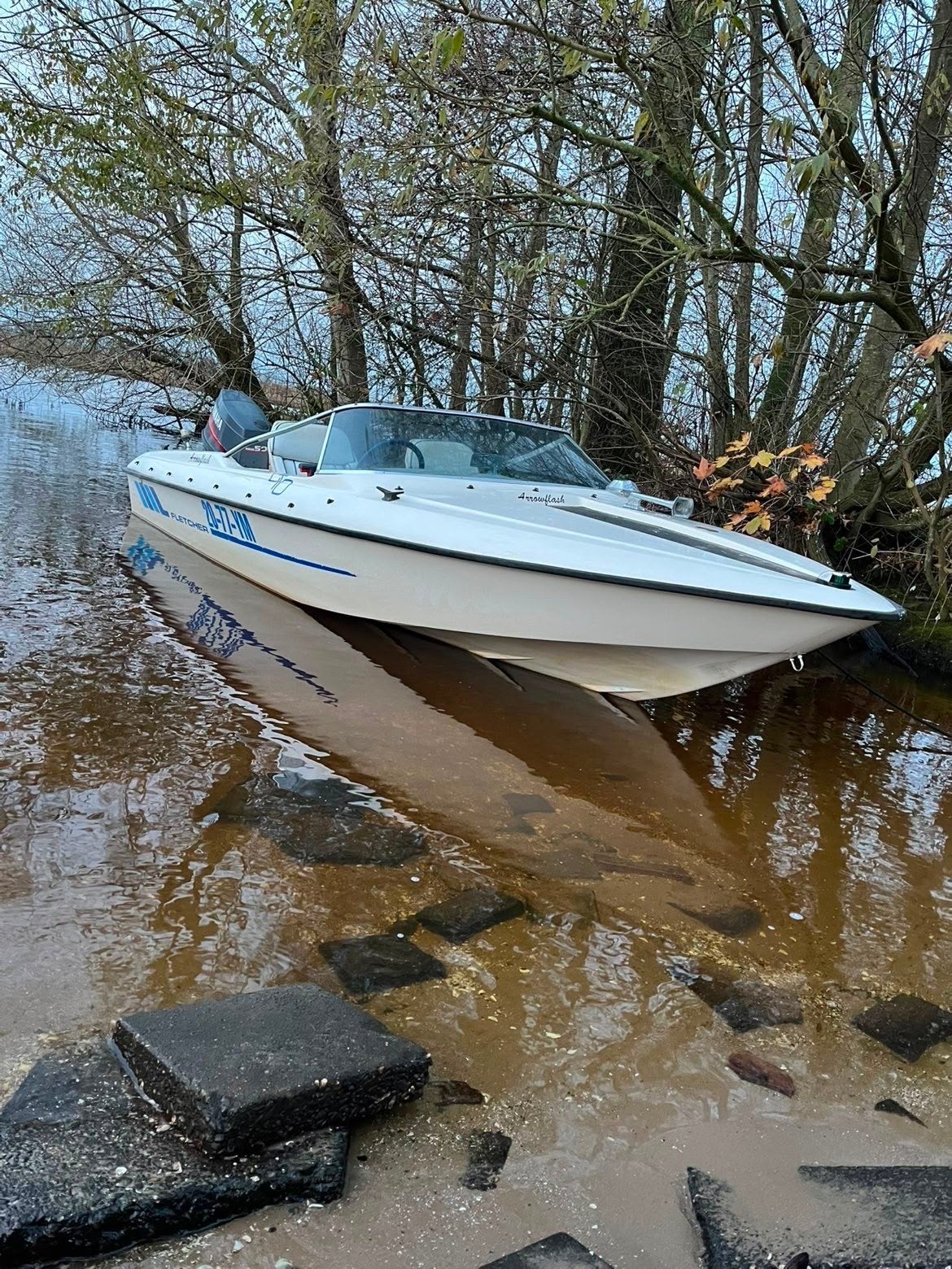 Fletcher Speedboot met 50pk Yamaha 2-takt motor, Overige merken, Gebruikt, Ophalen of Verzenden, Minder dan 70 pk