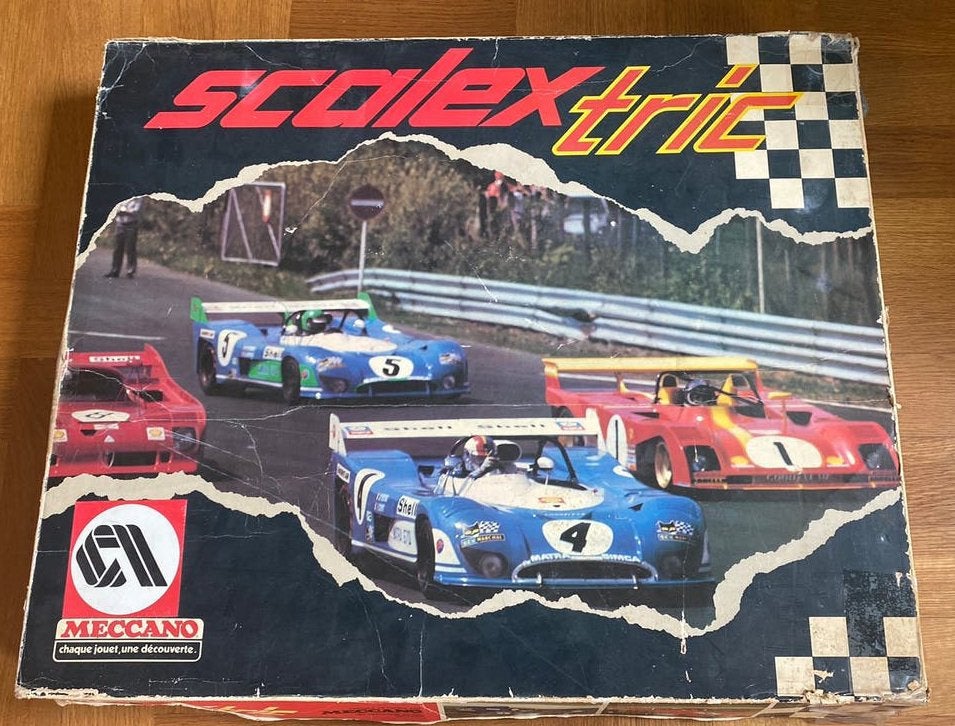 Vintage racebaan Scalextric, Verzenden, Gebruikt, Elektrisch, Overige merken