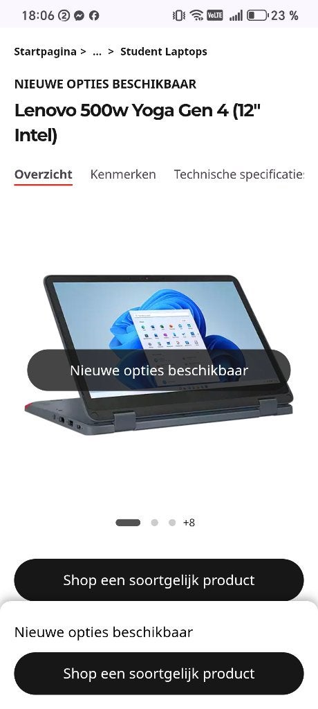Partij Lenovo yoga 500w gen4, Computers en Software, 2 tot 3 Ghz, Ophalen of Verzenden, Zo goed als nieuw, SSD