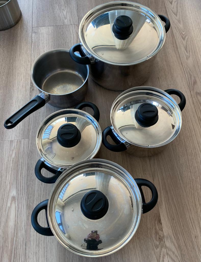 Te koop BK pannenset, Gebruikt, Gietijzer, Pannenset, Ophalen of Verzenden