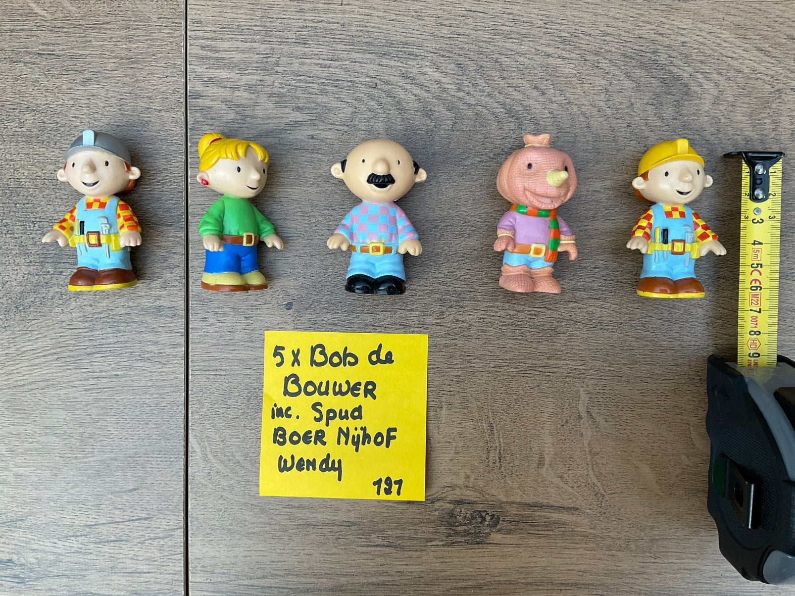 5 x Bob de Bouwer, Spud, Wendy en boer Nijhof poppetjes, Ophalen, Overige figuren, Zo goed als nieuw, Beeldje of Figuurtje