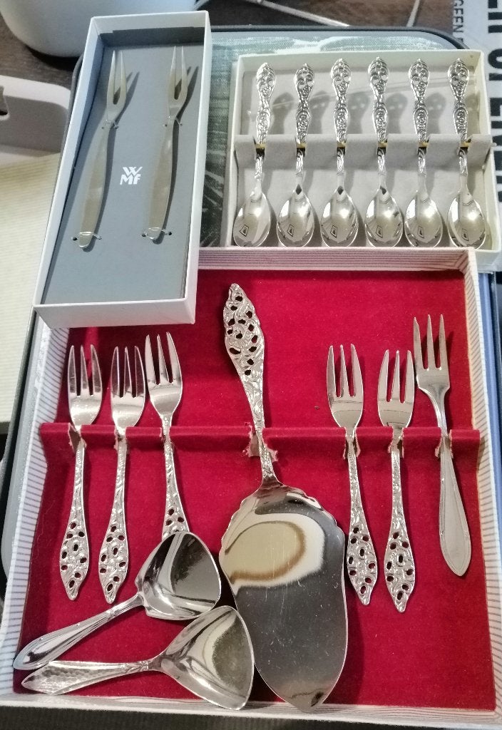 17 WMF Verzilverd bestek lepels set Klassiek elegant design, Ophalen of Verzenden