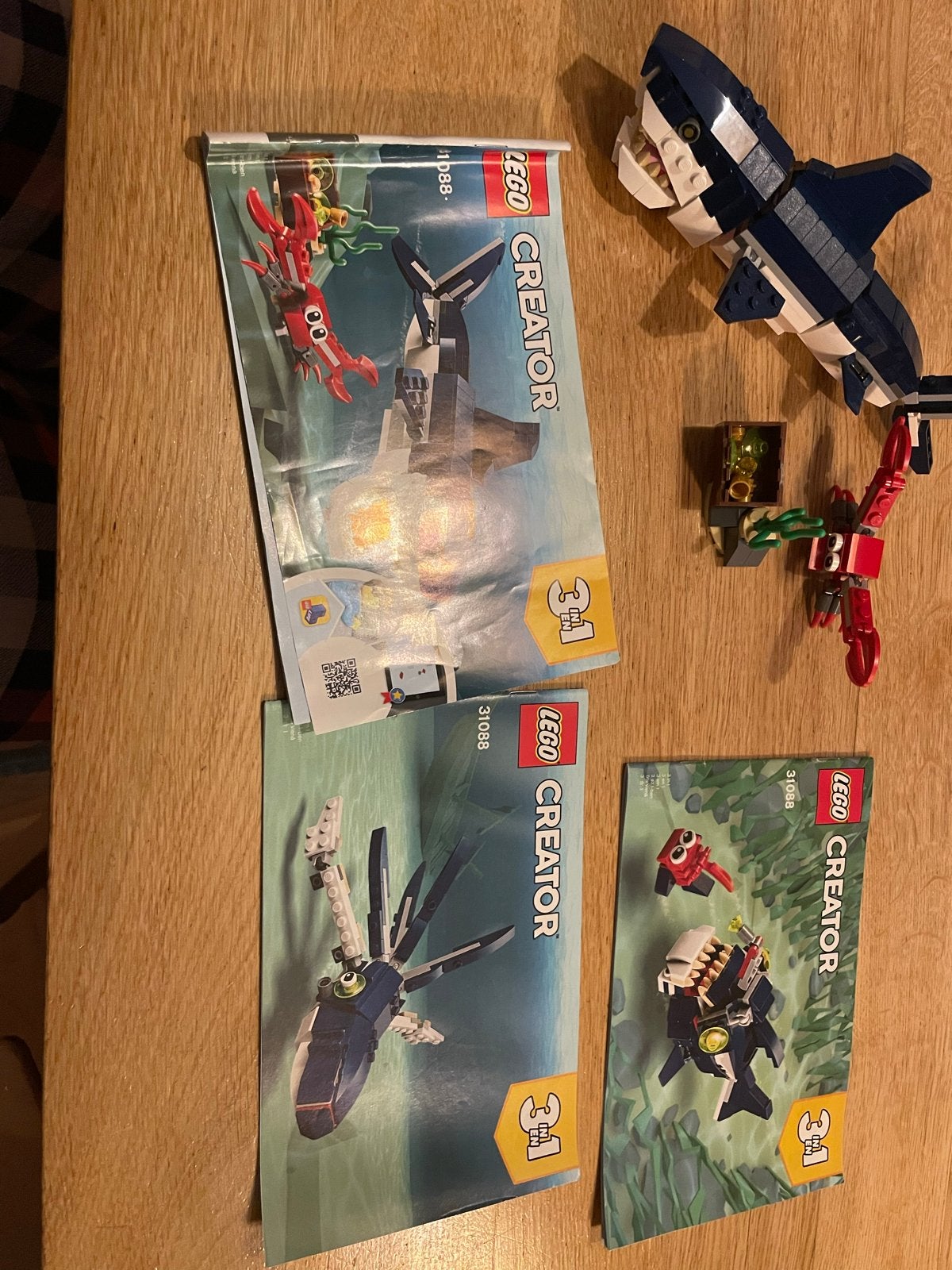 LEGO Creator 31088 Diepzeewezens - 3-in-1 set met boekjes, Gebruikt, Lego, Inclusief instructies, Ophalen of Verzenden