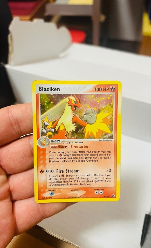Blaziken 3/109 Holo Ex Ruby & Sapphire Pokemon, Verzenden, Zo goed als nieuw, Losse kaart, Foil