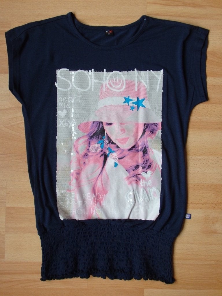 Donkerblauw shirt van Soho in maat 152, Ophalen, Gebruikt, Meisje, Soho