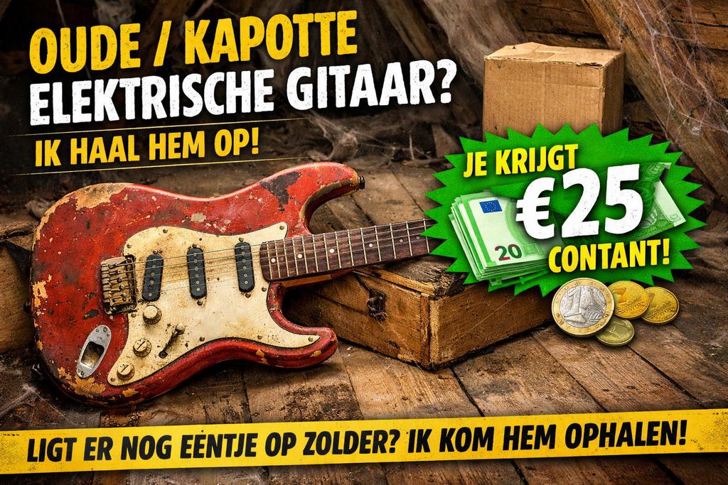GEZOCHT: oude of kapotte gitaren, Muziek en Instrumenten, Ophalen of Verzenden, Gebruikt, Solid body, Overige merken