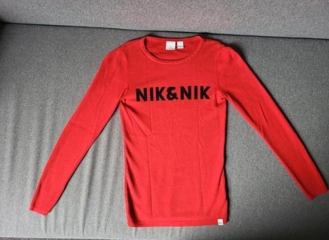 Mooie, zeer fijn gebreide, longsleeve van nik&nik maat 176, Ophalen of Verzenden, Zo goed als nieuw, Meisje, Shirt of Longsleeve