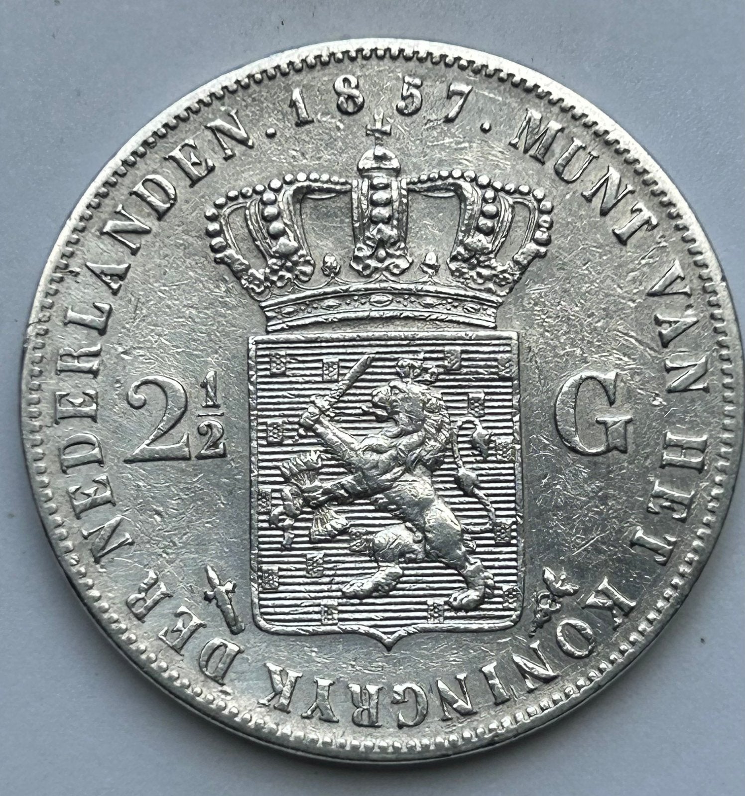 Rijksdaalder 1857, Ophalen of Verzenden, Koning Willem III, 2½ gulden