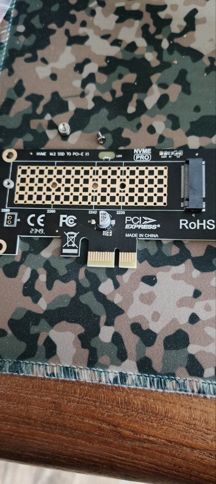 M.2 NVMe to PCIe 4.0 / 3.0 x1 Full Speed Express Adapter, Verzenden, Nieuw, Intern, N/A