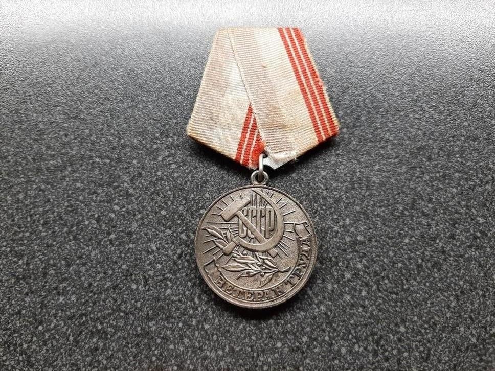 Rusland  - USSR  /  Veteranen  medaille., Ophalen of Verzenden, Landmacht, Overige gebieden, Lintje, Medaille of Wings