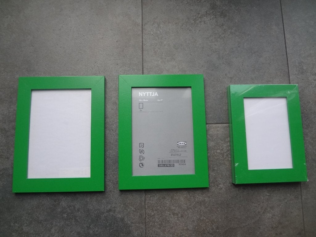 groene fotolijstjes Ikea - Nyttja 4x, Audio, Tv en Foto, Fotografie | Fotolijsten, Ophalen, Hout, Groen, Standaard fotolijst