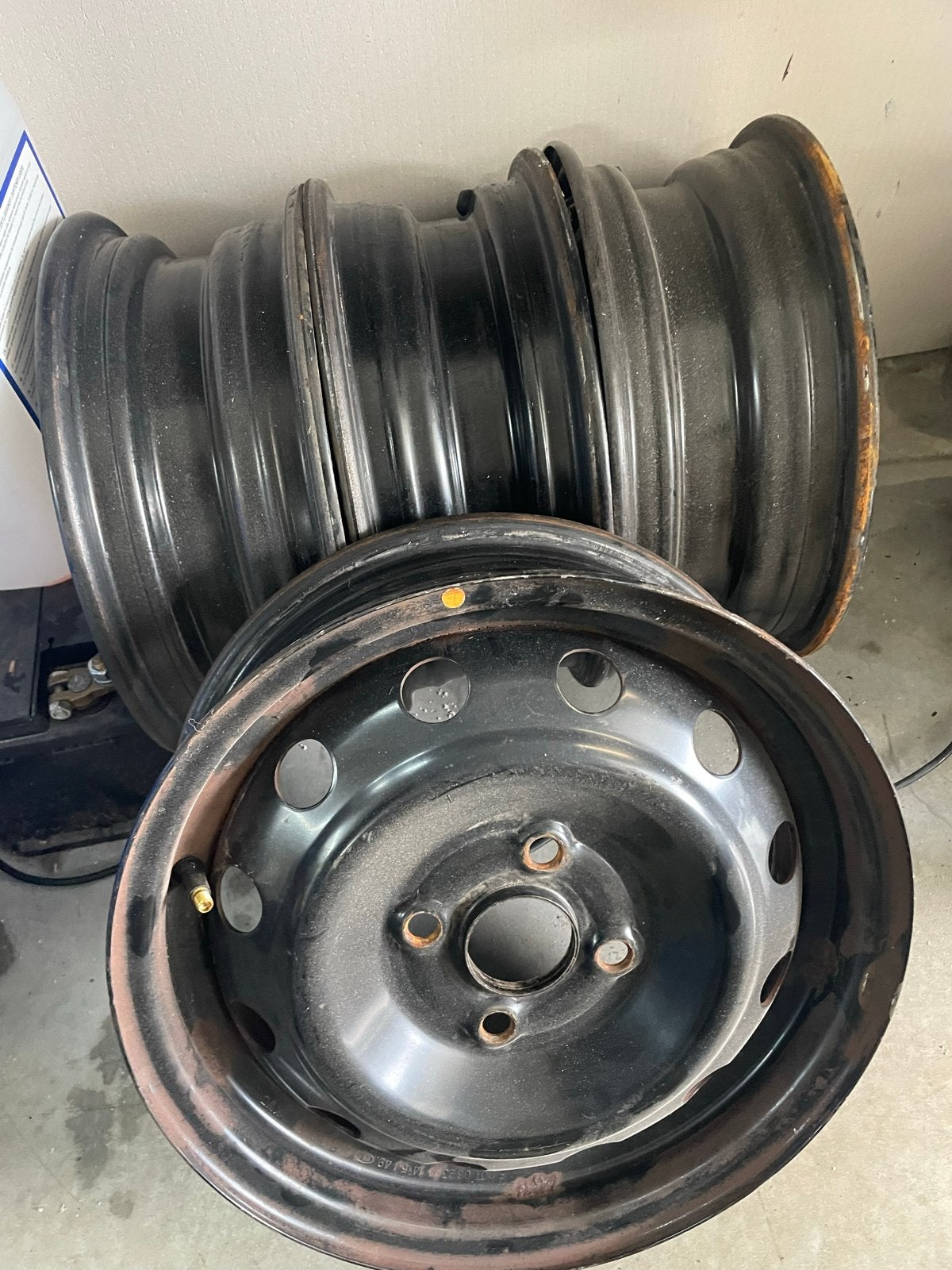 Stalen velgen 14 inch 4x100 5J voor Kia, Ophalen, 14 inch, Gebruikt, Velg(en)