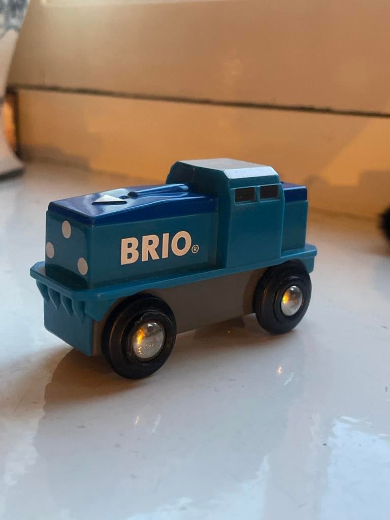 Brio Trein Blauw - Houten Speelgoed, Kinderen en Baby's, Speelgoed | Overig, Ophalen of Verzenden, Gebruikt, Jongen of Meisje