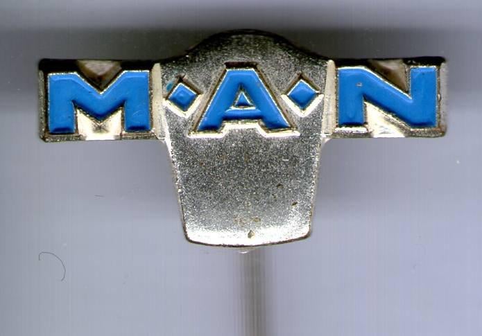 M.A.N. blauw op zilverkl. vrachtwagen speldje( E_029 ), Verzenden, Nieuw, Transport, Speldje of Pin