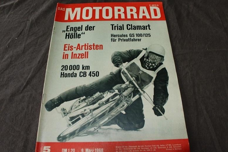 das Motorrad 9 mrt 1968 Honda CB450 Hercules gelände 100 125, Ophalen of Verzenden, Gelezen