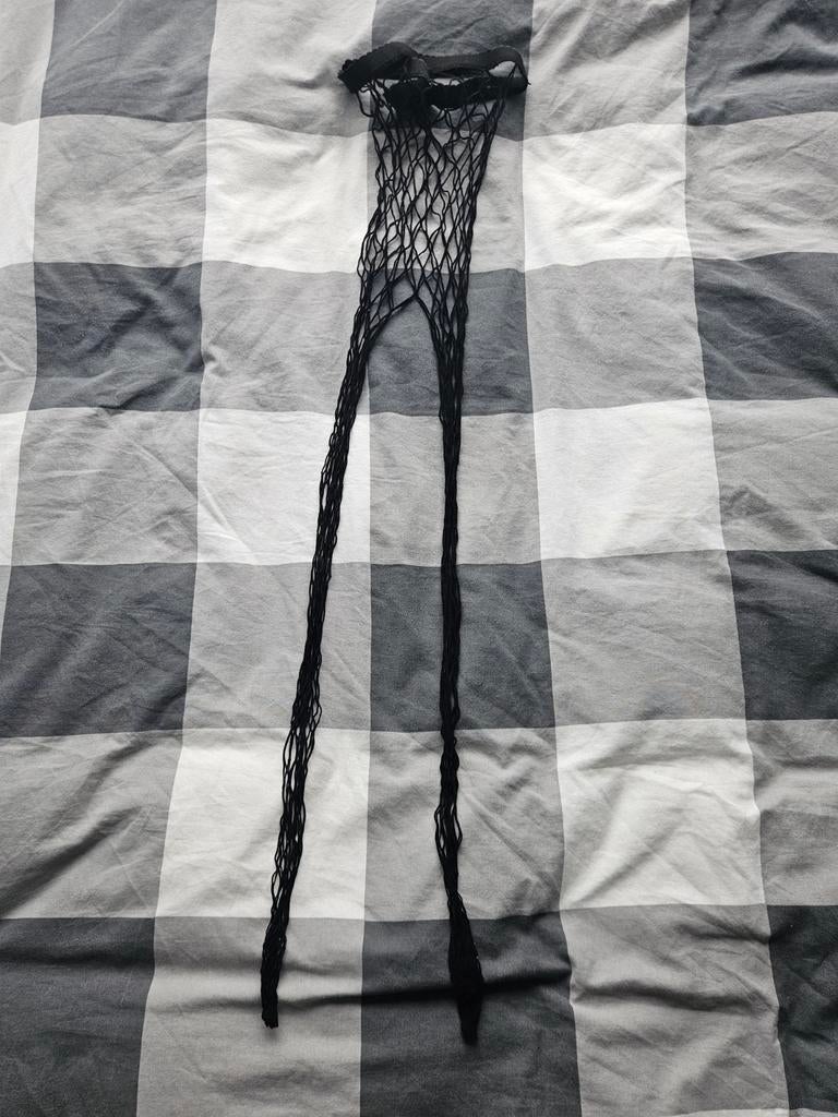 Zwarte Fishnet Panty - Maat M, Verzenden, Zwart, Nieuw, Maat 40/42 (M)