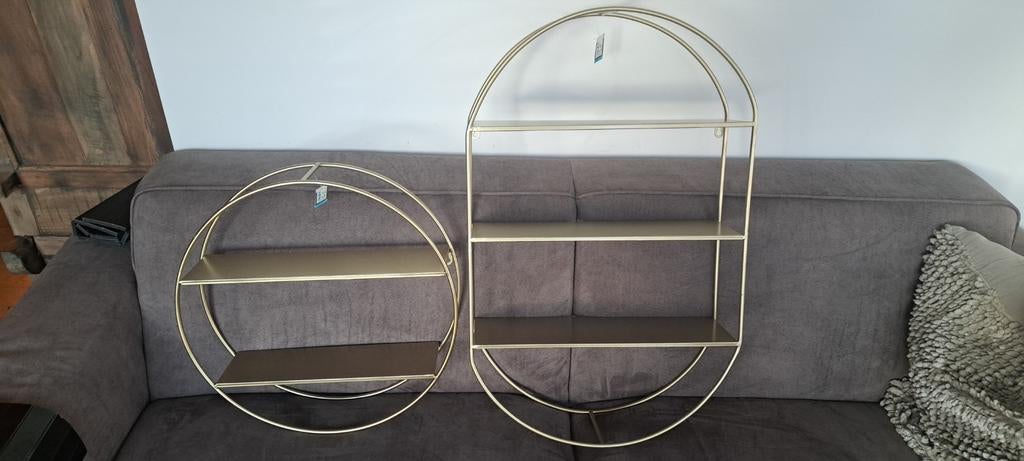 Wandplanken/ wanddecoratie Intratuin goud, Ophalen, Gebruikt