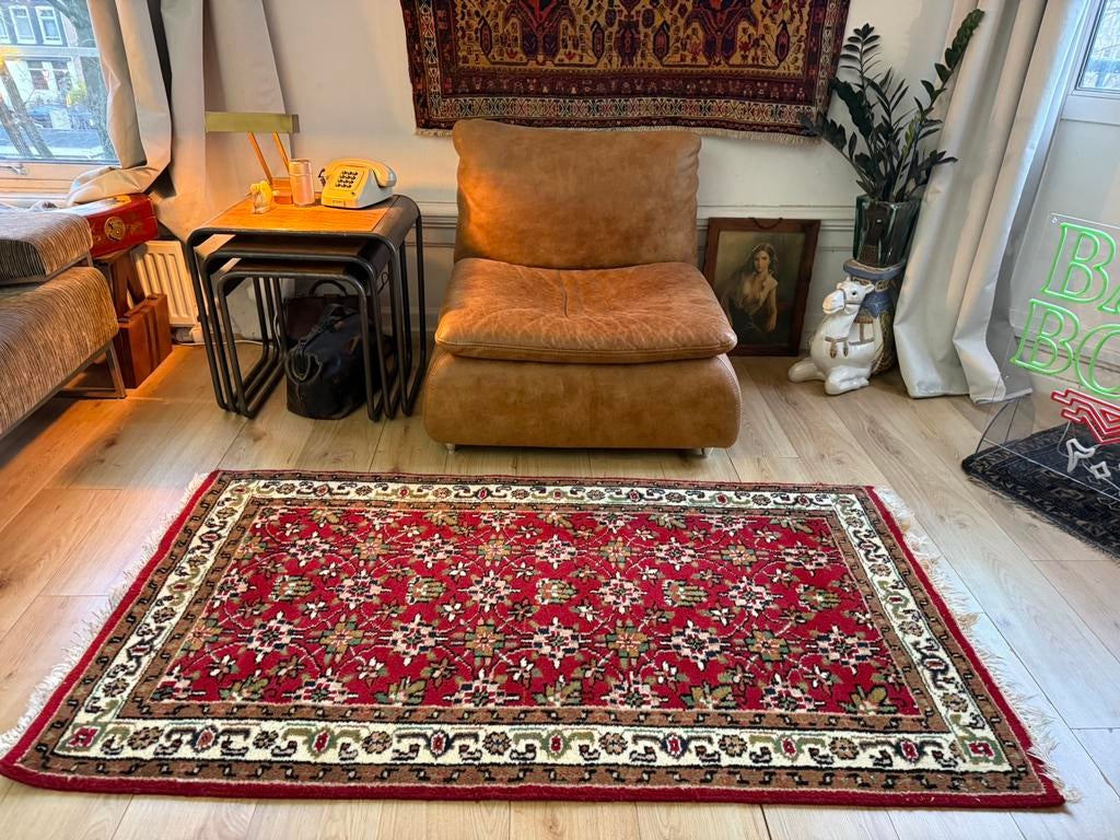 Handgeknoopt vintage Perzisch tapijt ca. 174  x 92 cm – rood, Info@bababoho.com, 1053ml Amsterdam, BabaBoho, Zo goed als nieuw