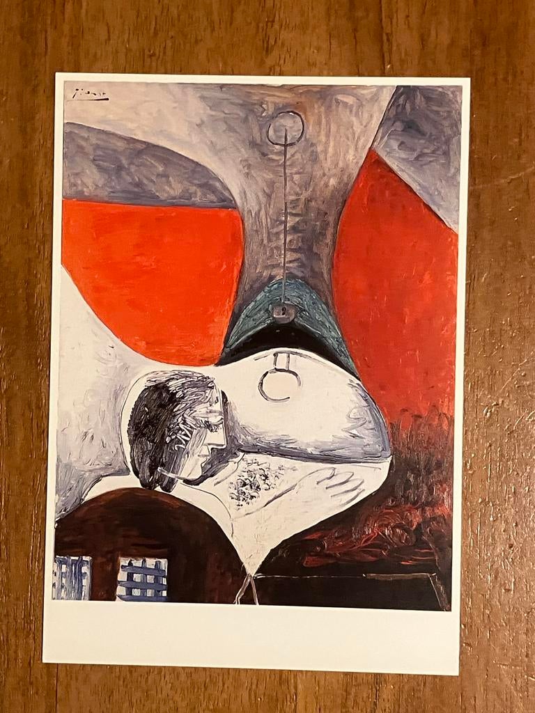 Picasso - Femme sous la lampe, 1962, Verzamelen, Ansichtkaarten | Themakaarten, Ophalen of Verzenden, 1980 tot heden, Ongelopen