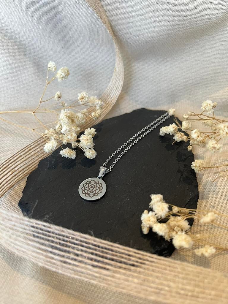 Chakra hanger ketting, Ophalen of Verzenden, Nieuw, Zilver, Overige materialen