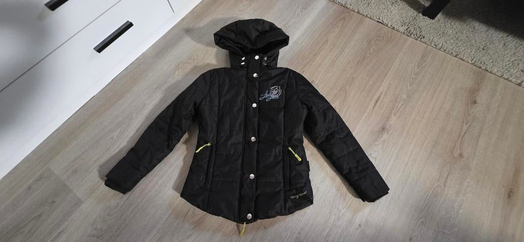 Paarden jas, harry's horse, maat 140, kleur zwart, Dieren en Toebehoren, Paardrijkleding, Gebruikt, Kinderen, Ophalen of Verzenden