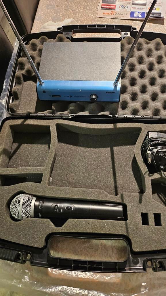 2x shure  draadloos handheld microfoons, Ophalen, Zo goed als nieuw, Zangmicrofoon, Draadloos