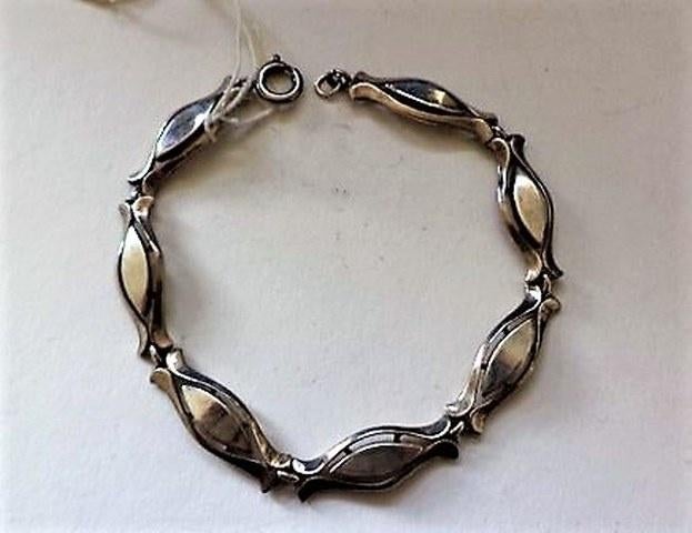 Exclusieve Vintage zilveren schakelarmband (6652-276), Ophalen, Zo goed als nieuw, Zilver, Zilver