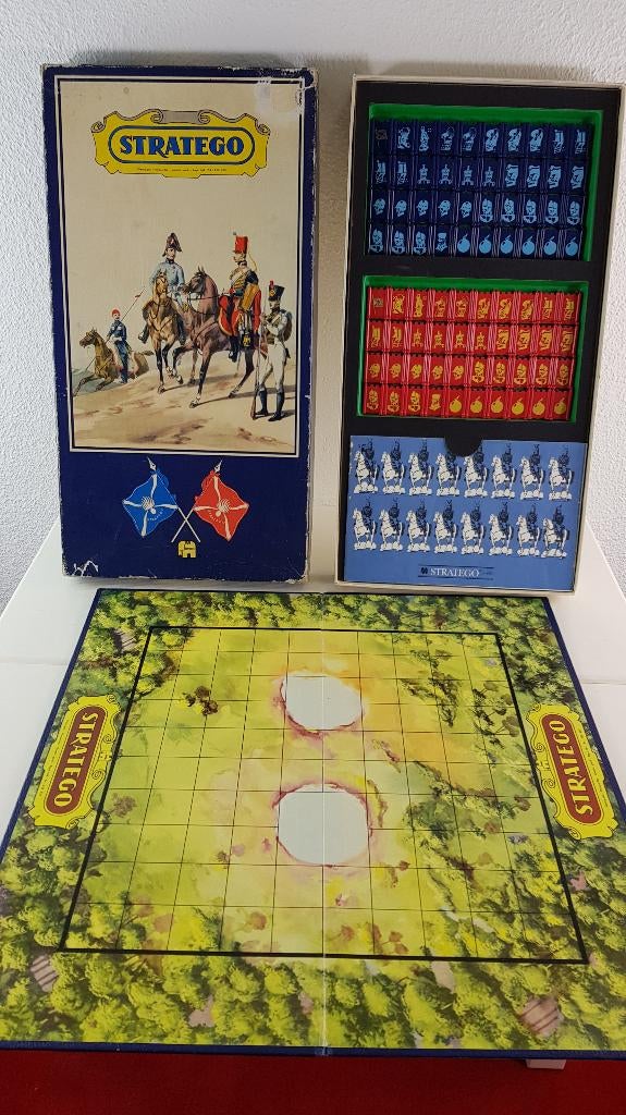 Stratego, Jumbo, blauwe doos, platte torentjes. 8C, Tweedehands verkoop, Tweedehands verkoop, Gebruikt, Ophalen of Verzenden