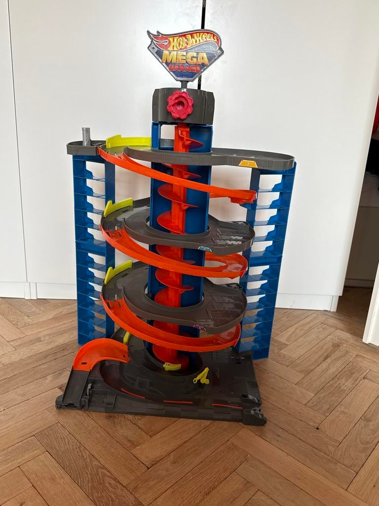 Hot Wheels Mega Garage - Racebaan, Ophalen, Racebaan, Zo goed als nieuw, Hot Wheels