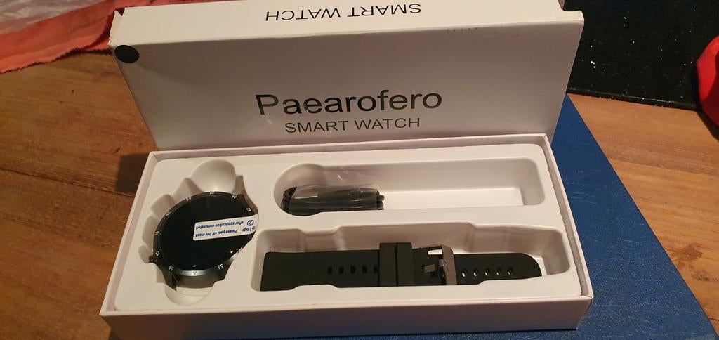 Paearofero smart watch nieuw, Ophalen of Verzenden, Nieuw, Zwart, Android