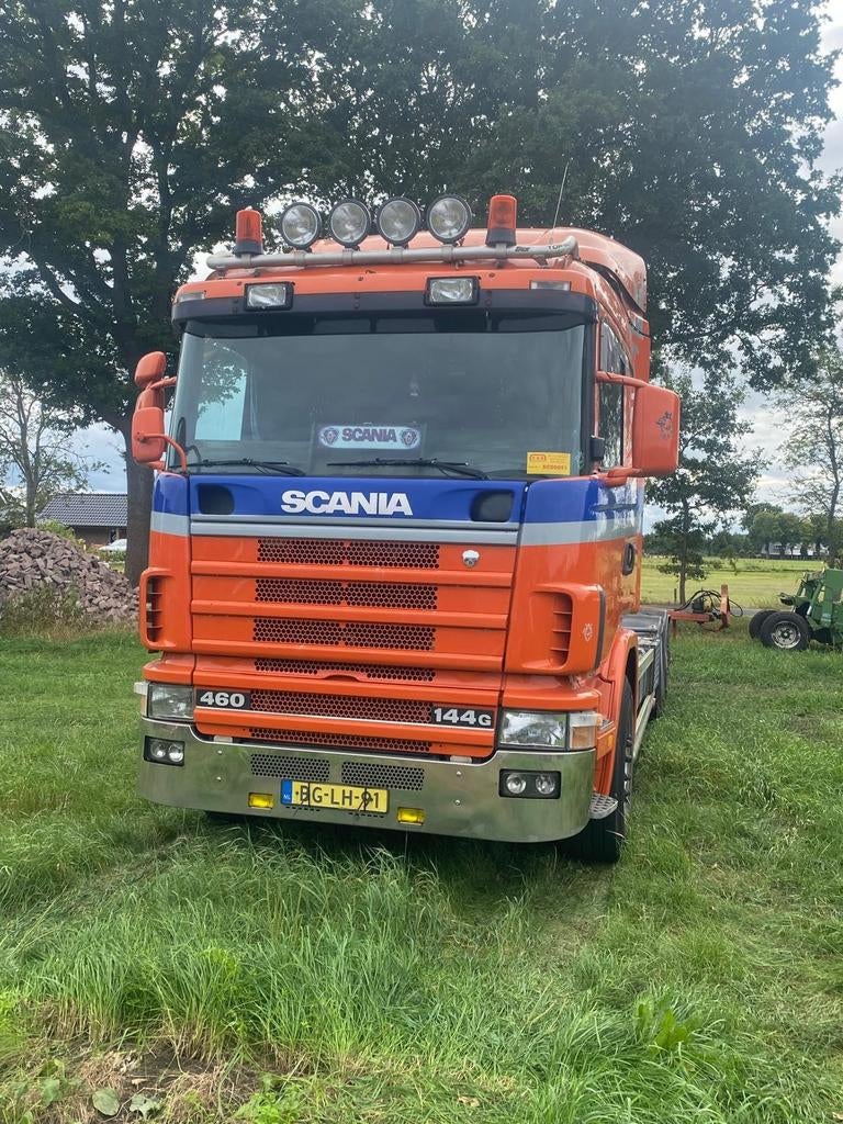 Scania containerauto, Auto's, Vrachtwagens, 481 pk, Origineel Nederlands, Diesel, Te koop