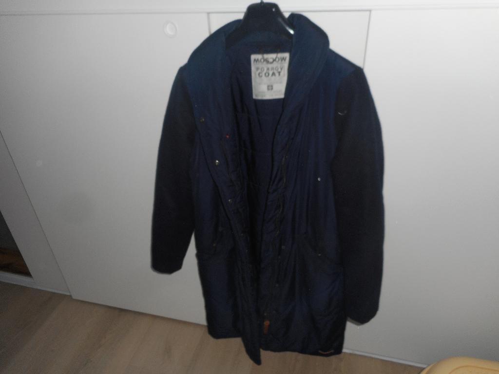 moscow winterjas blauw, Kleding | Dames, Jassen | Winter, Moscow, Ophalen of Verzenden, Zo goed als nieuw, Blauw