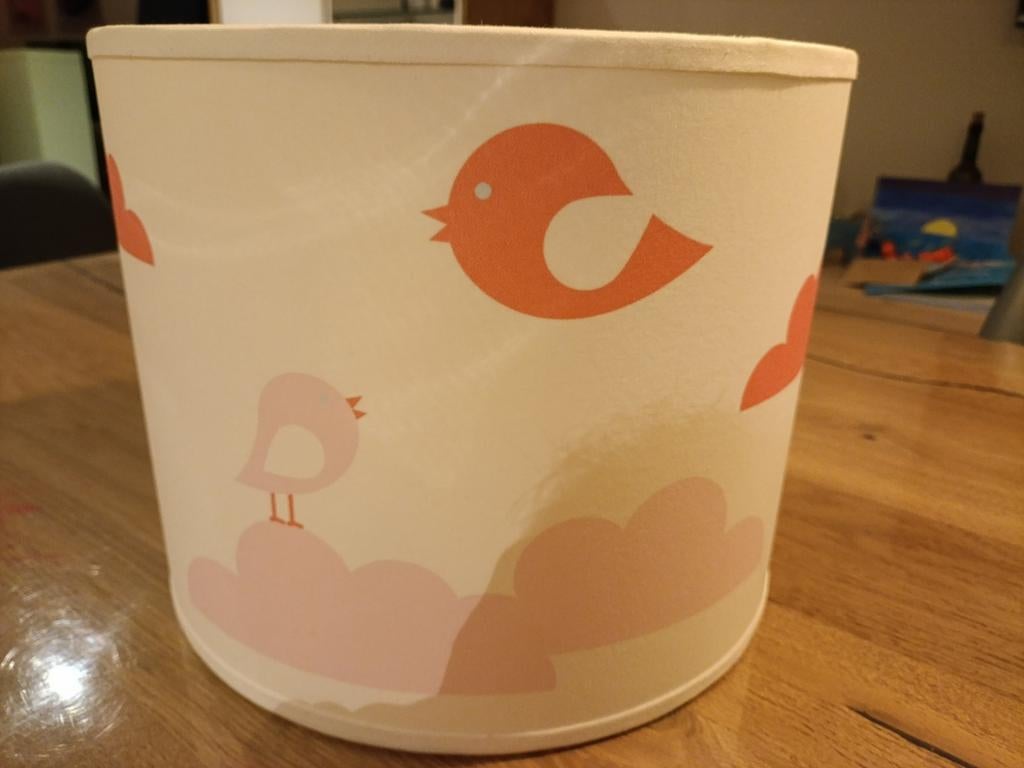 Leuke lampenkap voor de kinderkamer, Kindvriendelijk, Rond, Crème, Ophalen of Verzenden
