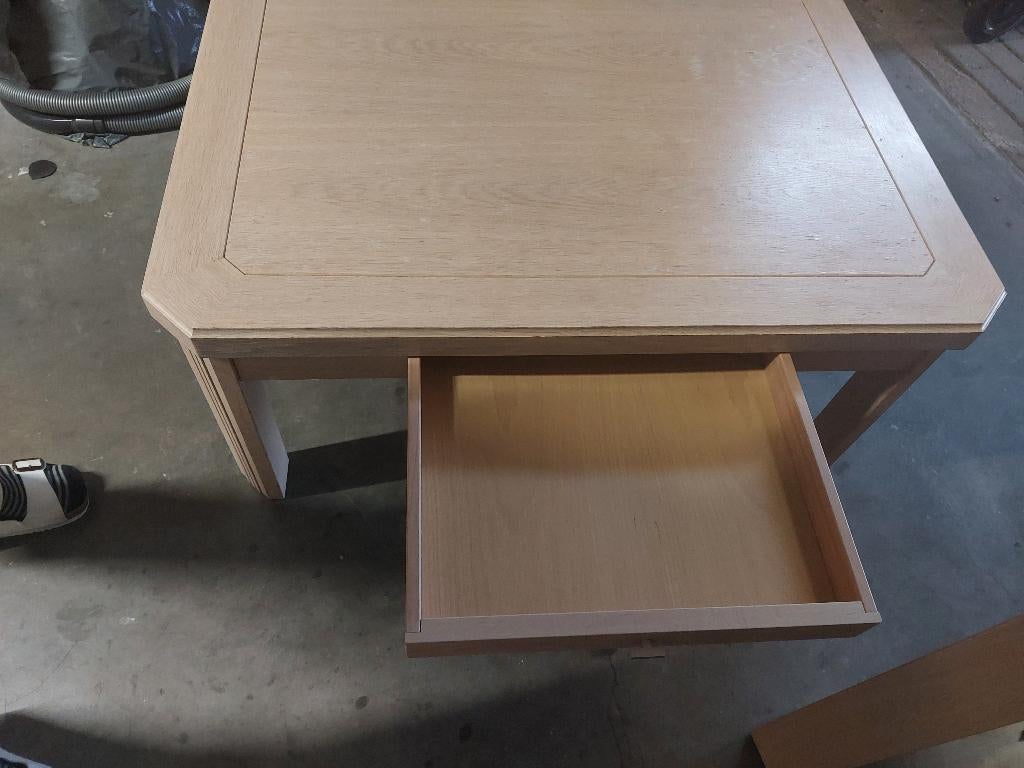 Salontafel - Eikenhout - White Wash - 100x100 cm, Huis en Inrichting, Tafels | Salontafels, Ophalen, Gebruikt, 50 tot 100 cm, 50 tot 100 cm
