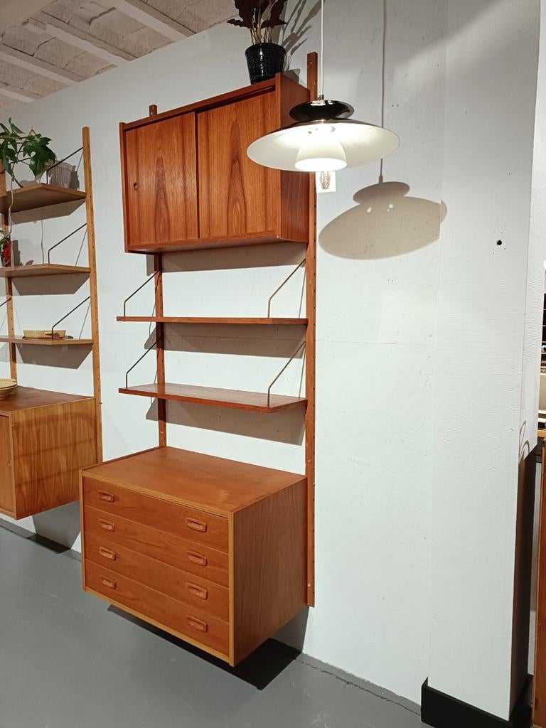 Vintage wandsysteem| PS System Denmark | Teak, Ophalen, Gebruikt, Met deur(en), .