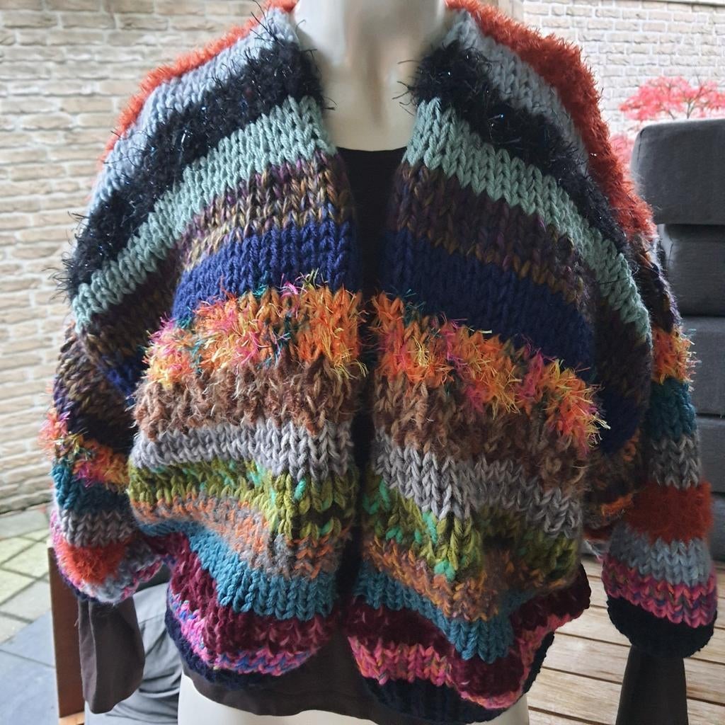 Nieuw handgebreid oversized vest model Kiro by Kim, Ophalen of Verzenden, Nieuw