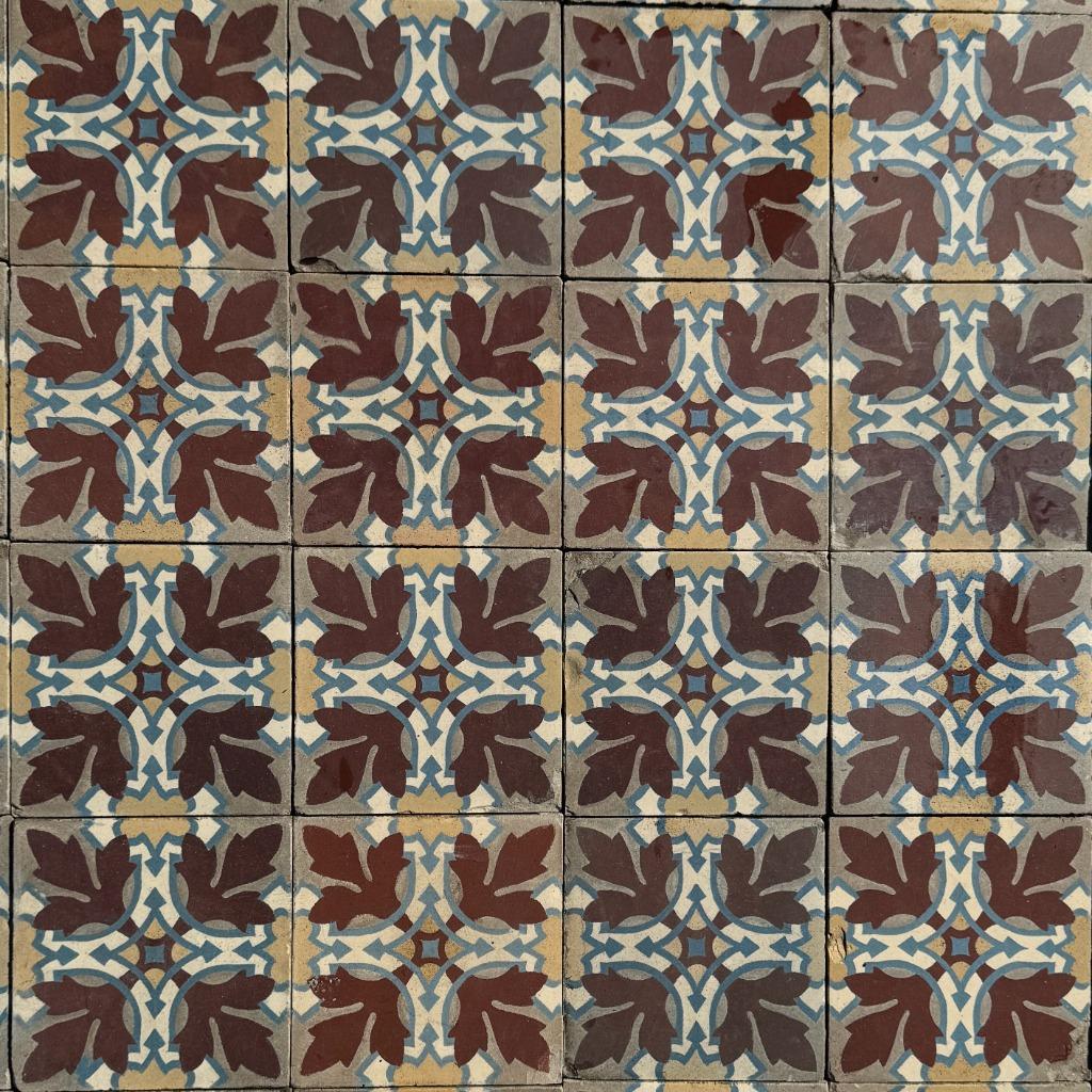 1.5 m2 Antiek tegelmotief, Doe-het-zelf en Verbouw, Tegels, Gebruikt, Verzenden, Keramiek, Minder dan 20 cm