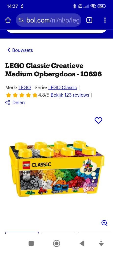 Lego classic creatief, Ophalen of Verzenden, Gebruikt, Lego
