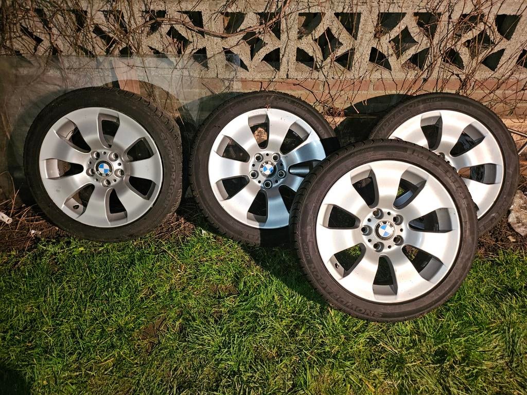BMW bbs velgen met Winterbanden 5x120 - 225/45/17, Auto-onderdelen, Ophalen, Gebruikt, Banden en Velgen, 17 inch