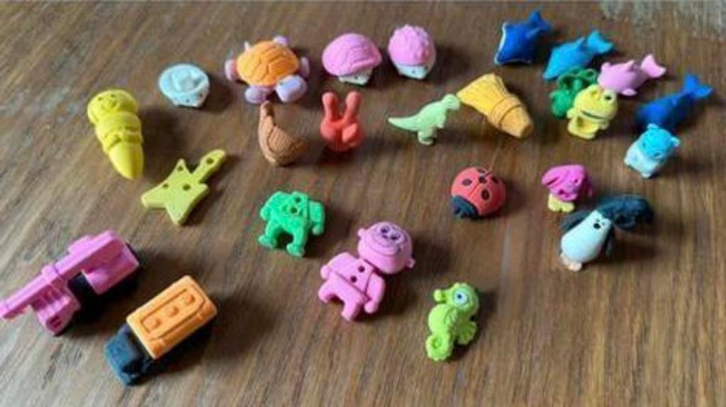 Iwako Beanie erasers en andere gummen 80s vintage, Ophalen of Verzenden, Gebruikt