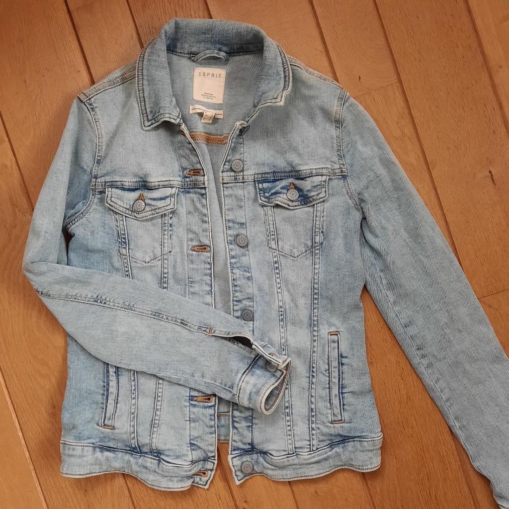 Esprit spijkerjack licht blauw maat S, Maat 38/40 (M), Blauw, Ophalen of Verzenden, Zo goed als nieuw