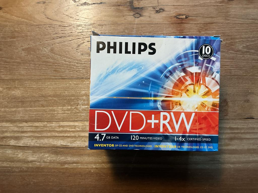 Philips DVD+RW - Herschrijfbare DVD's, Ophalen of Verzenden, Nieuw, Dvd, Herschrijfbaar