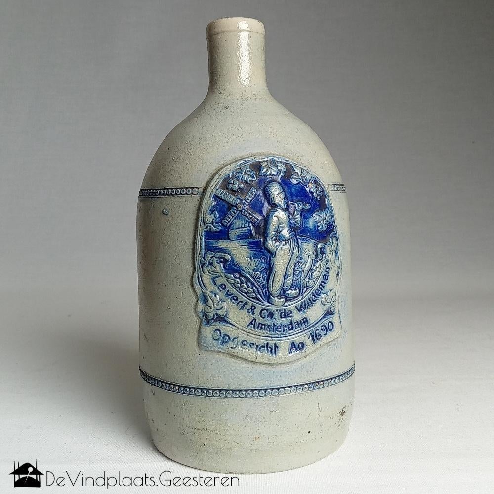 Antieke Amsterdamse jeneverkruik Levert & Co ‘de Wildeman’, Antiek en Kunst, Curiosa en Brocante, Ophalen of Verzenden