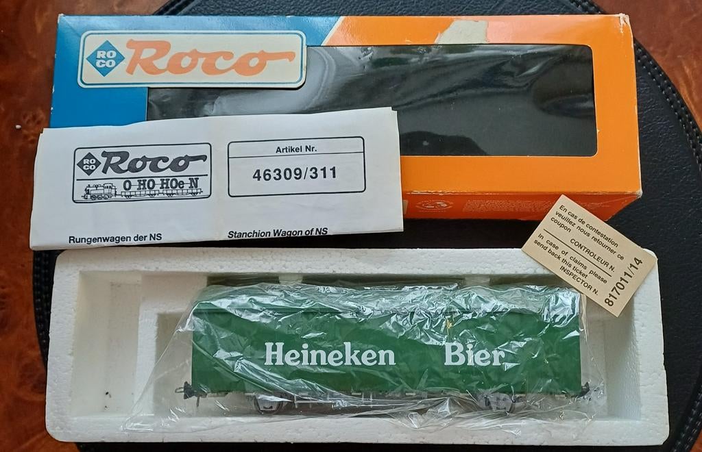 Roco Heineken Bierwagen - Zeldzaam!, Hobby en Vrije tijd, Modeltreinen | H0, Gebruikt, Gelijkstroom, Analoog, Wagon