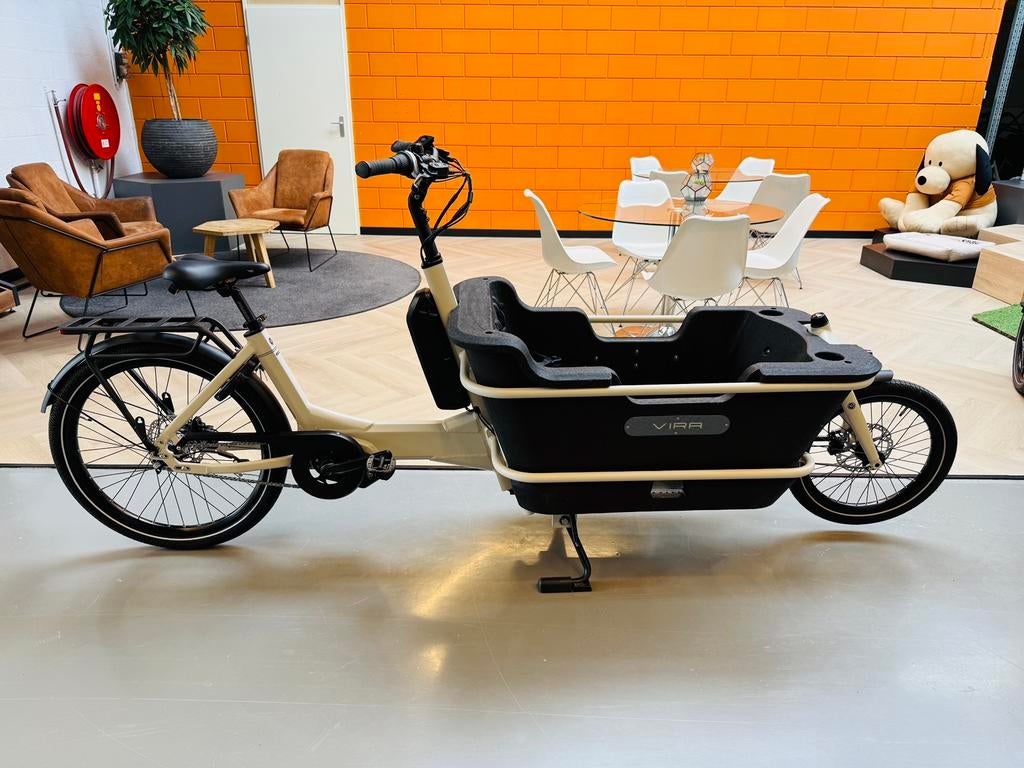 VIRA elektrische bakfiets middenmotor | DEMO Model | 73 km, Overige merken, Ophalen of Verzenden, Zo goed als nieuw, 2 kinderen
