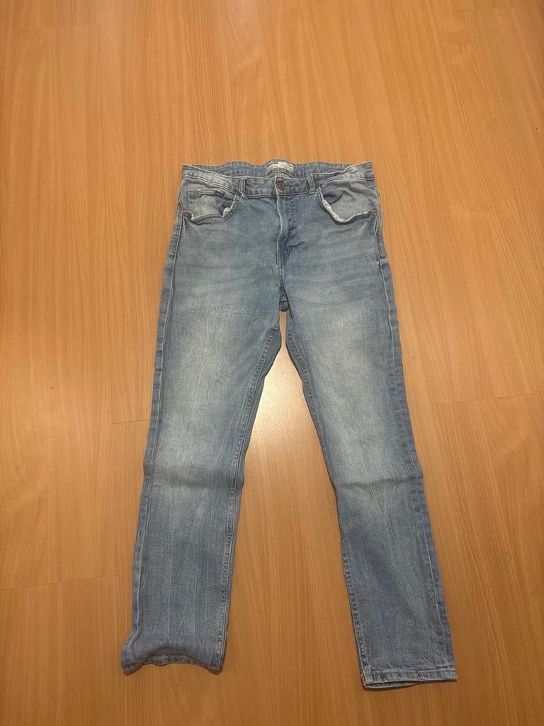 Bershka broek maat 44, Verzenden, Gedragen, Blauw, W33 - W34 (confectie 48/50)
