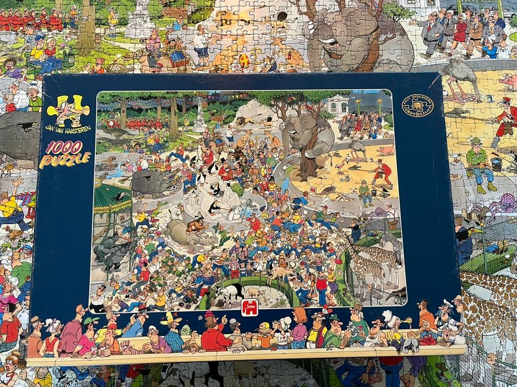 Jan van Haasteren puzzel Dierentuin Artis 1000 stukjes, Ophalen of Verzenden, 500 t/m 1500 stukjes, Gebruikt, Legpuzzel