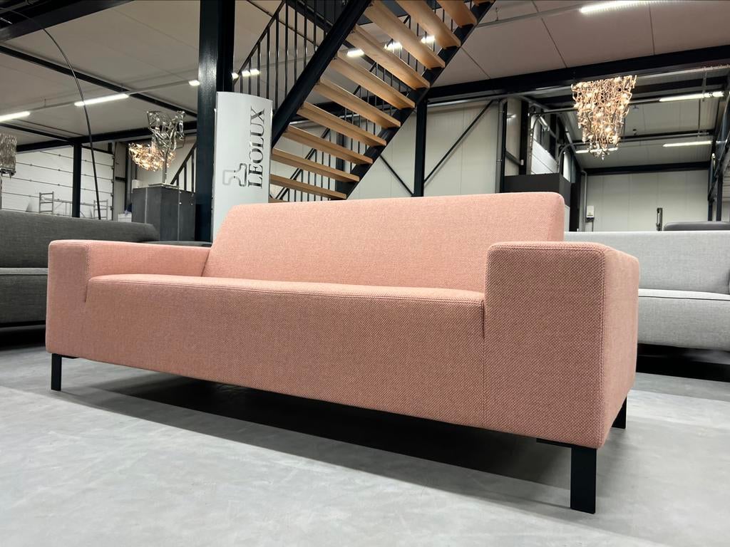 Nieuw Gelderland 6511 2,5 zits bank stof roze Panama Design, 75 tot 100 cm, Ophalen of Verzenden, Rechte bank, Gelderland